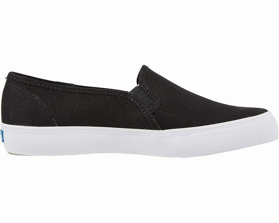 Keds Double Decker WF63480 Sneakers Women 9 Black Canvas Slip On Shoes KHD2608 (Black,9)