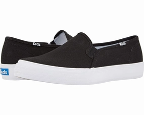 Keds Double Decker WF63480 Sneakers Women 9 Black Canvas Slip On Shoes KHD2608 (Black,9) Athletic Shoes for Women discount