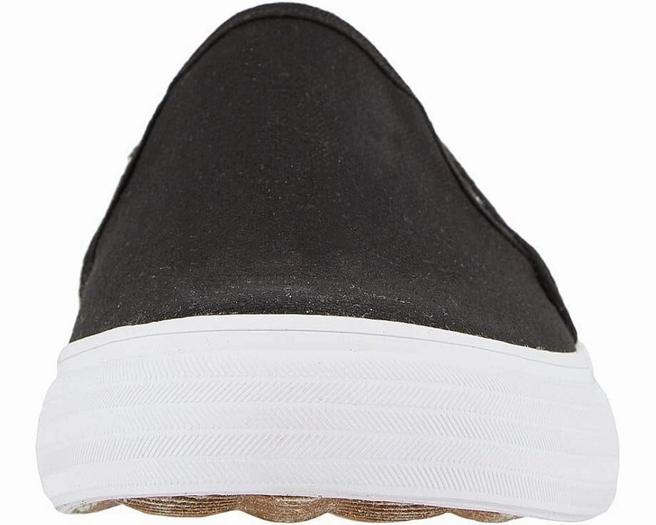 Keds Double Decker WF63480 Sneakers Women 9 Black Canvas Slip On Shoes KHD2608 (Black,9)