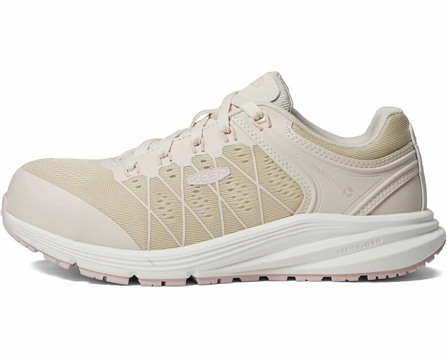 KEEN Utility Vista Energy Women's 8 Birch Peach Whip Comp Toe Work Shoes ZPO2221