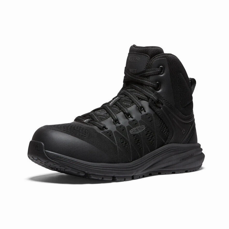 Keen Vista Energy Mid INT MET 1027109 Women 9 Black Carbon Toe Work Boot ZPO2116