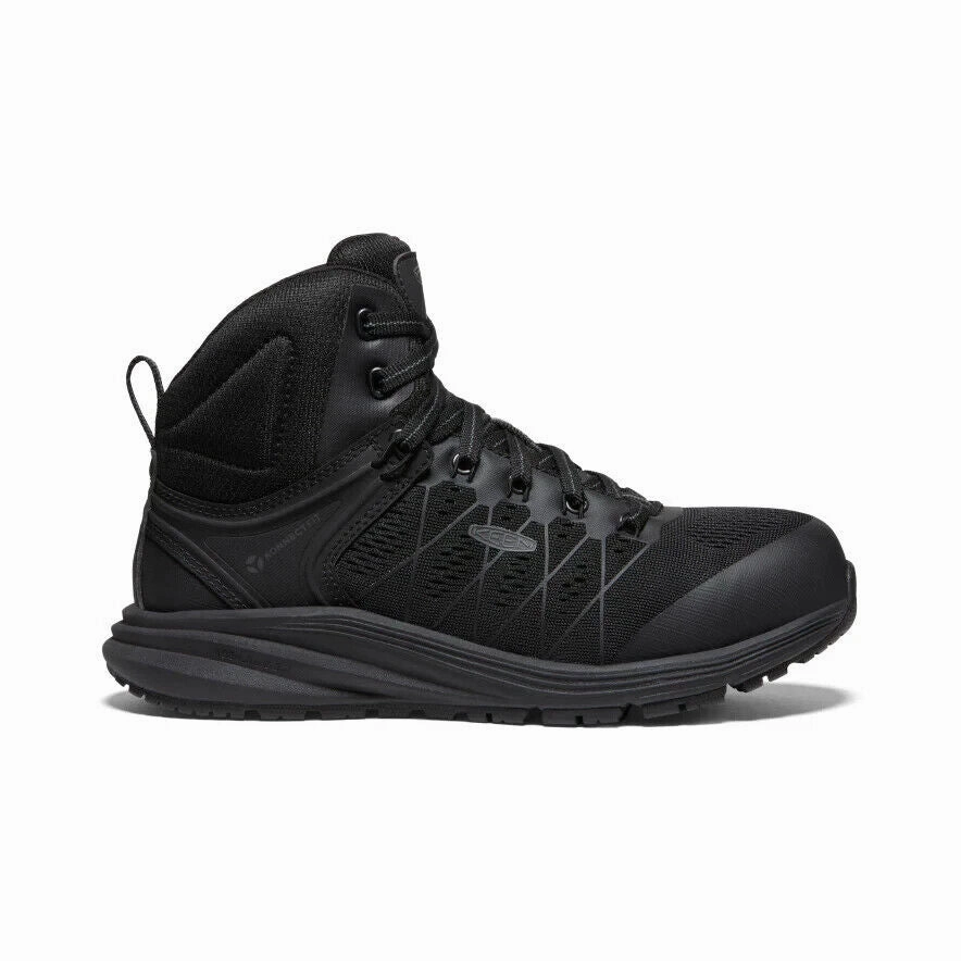 Keen Vista Energy Mid INT MET 1027109 Women 9 Black Carbon Toe Work Boot ZPO2116