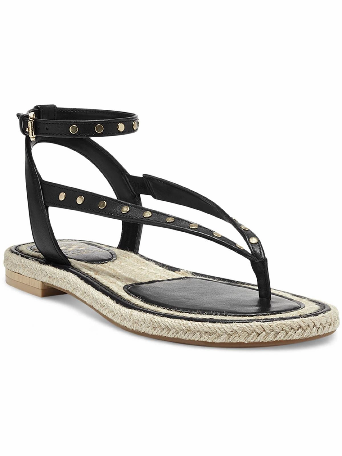Kelmia Womens Leather Ankle Strap Strappy Sandals