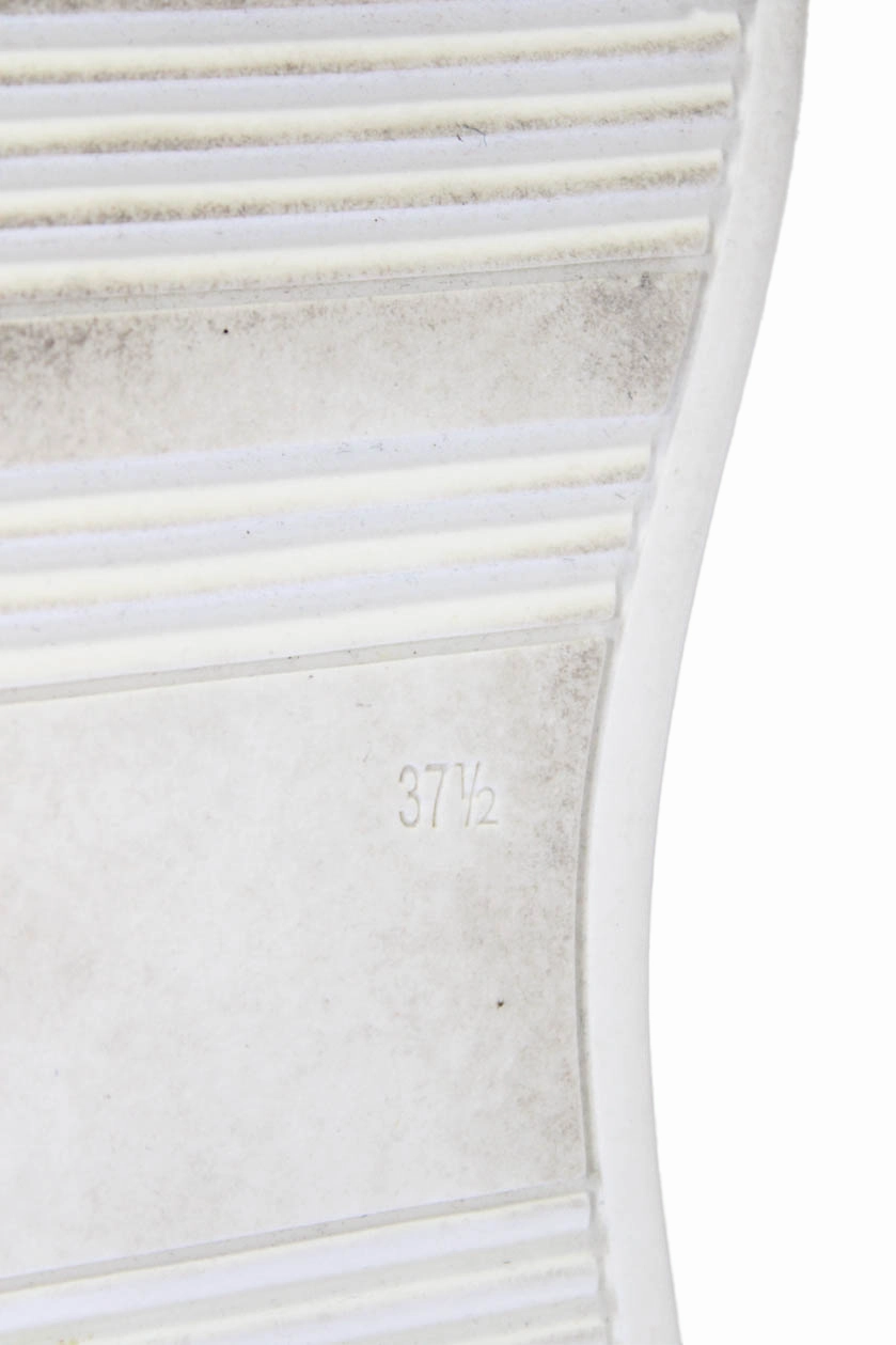 Khaite Women's Round Toe Pull-On Platform  High Top Sneakers Cream