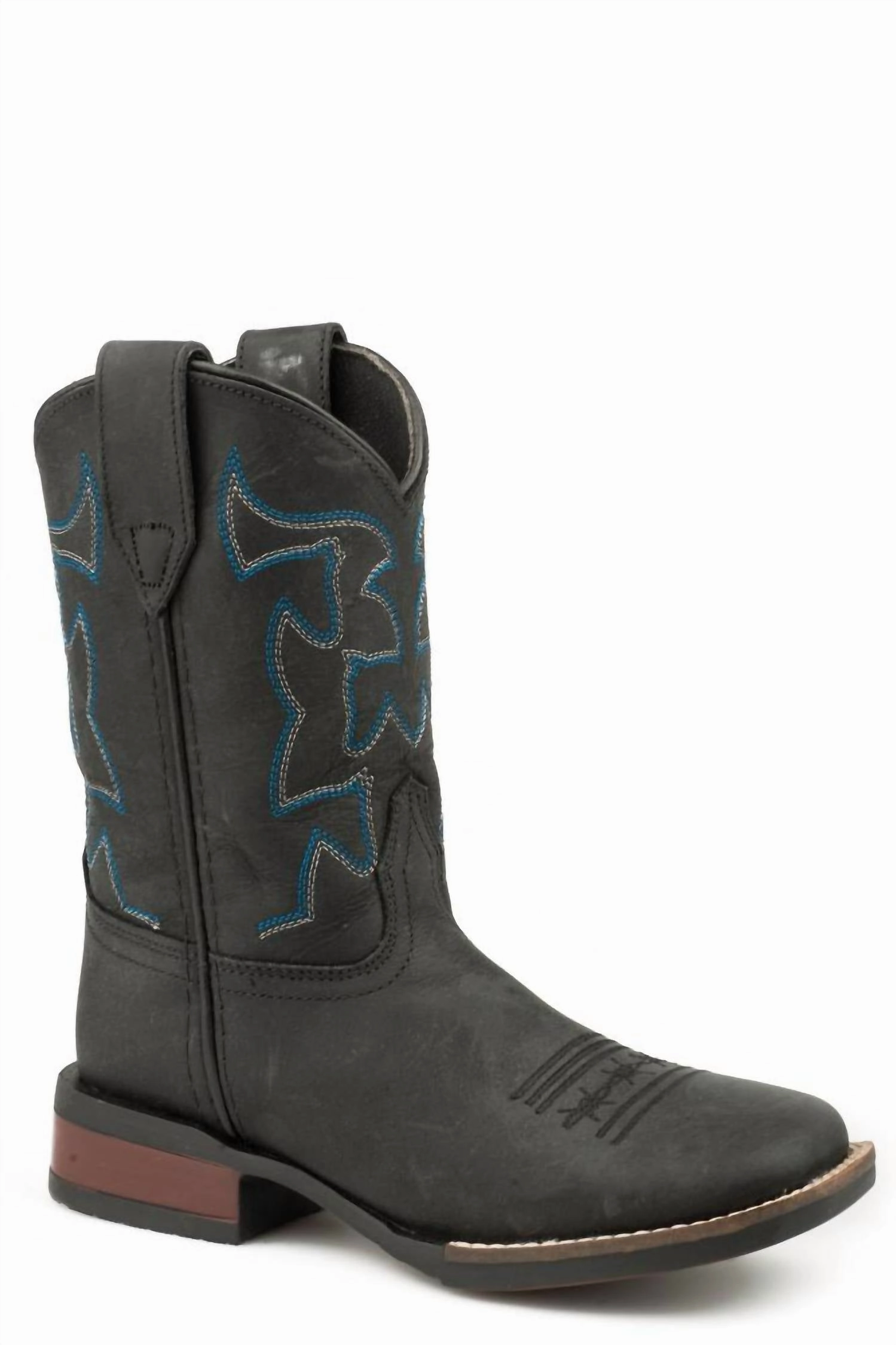 Kid's Cow Hide Oiled Boots In Black Boys Shoes cheap deals
