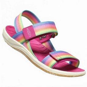 Kid's Elle Backstrap Sandals In Rainbow-Fuchsia Girls Sandals summer sale