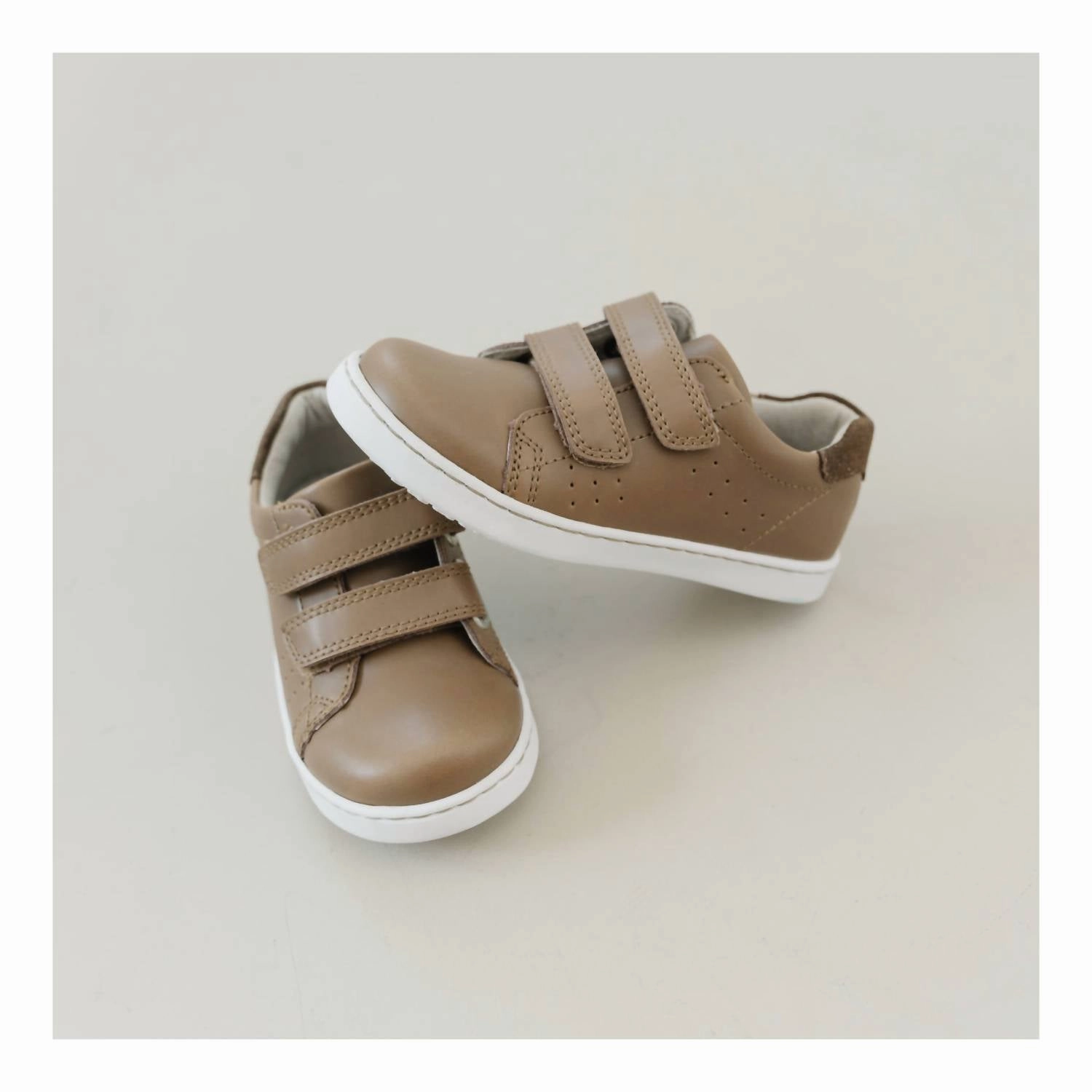 Kid's Kyle Double Strap Sneaker In Mocha