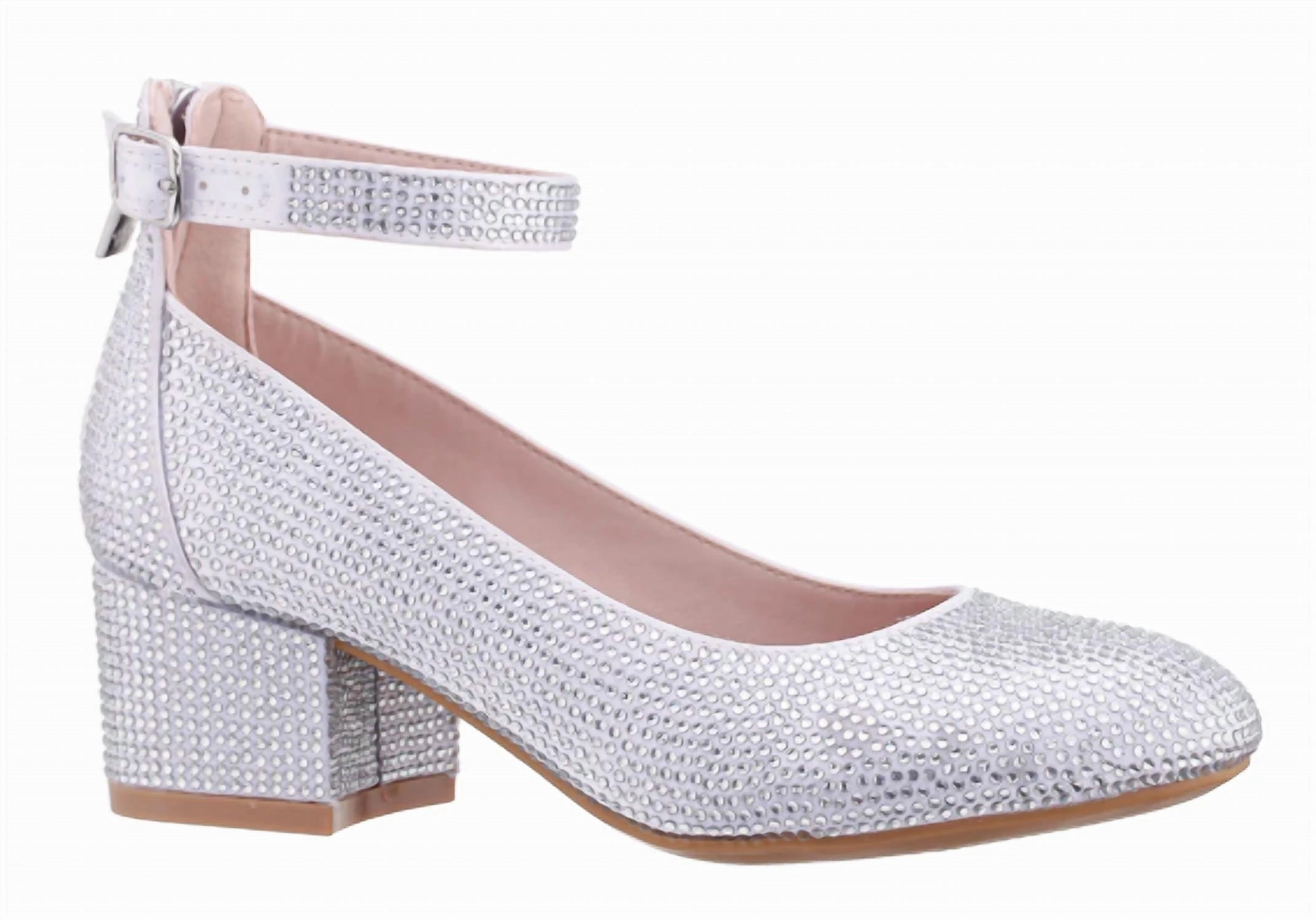 Kid's Lennie Heels In White Shimmer Girls Sandals summer sale