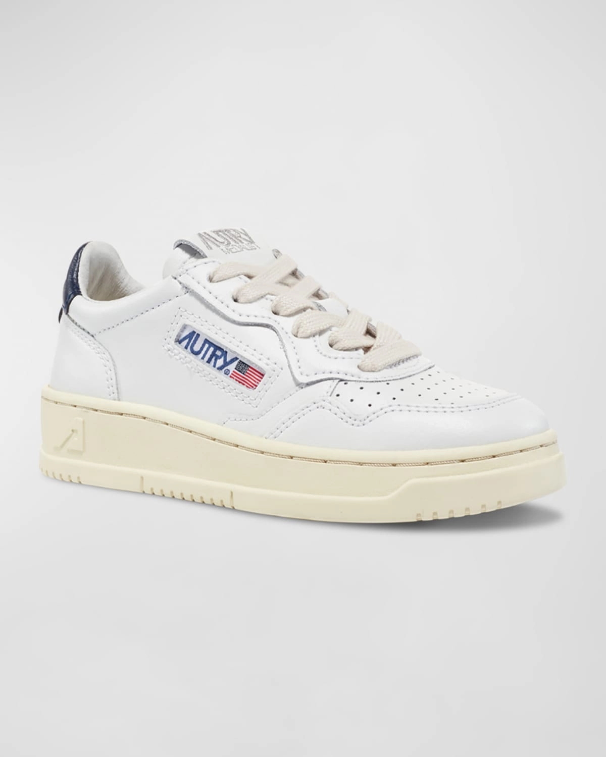 Kid's Medalist Low-Top Bicolor Leather Sneakers, Toddlers/Kids