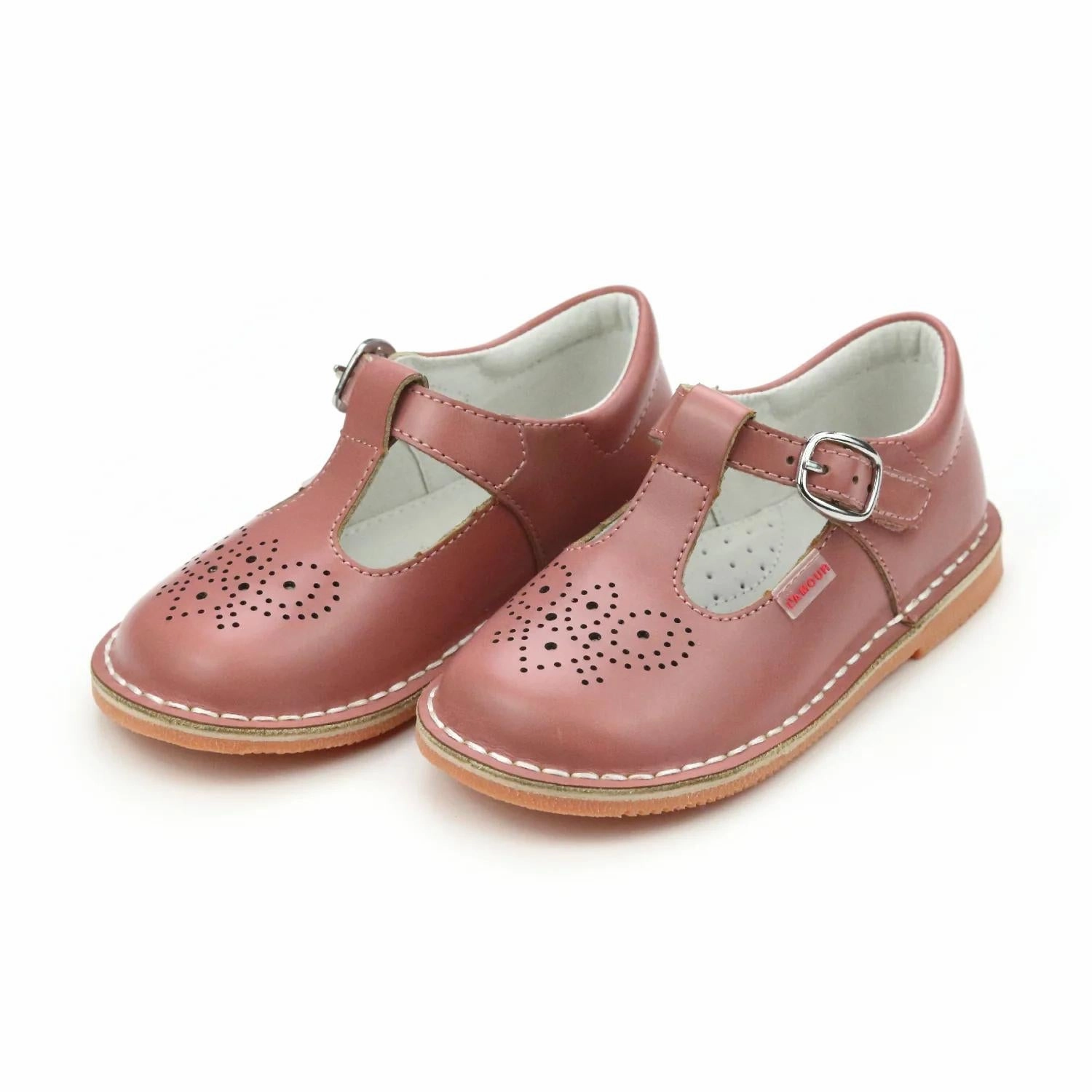 Kid's Ollie T-Strap Shoes In Vintage Rose