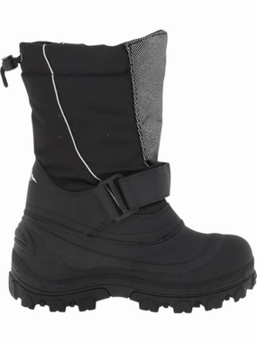 Kid's Quebec Boots In Black/silver Discount Boys Sports Shoes online