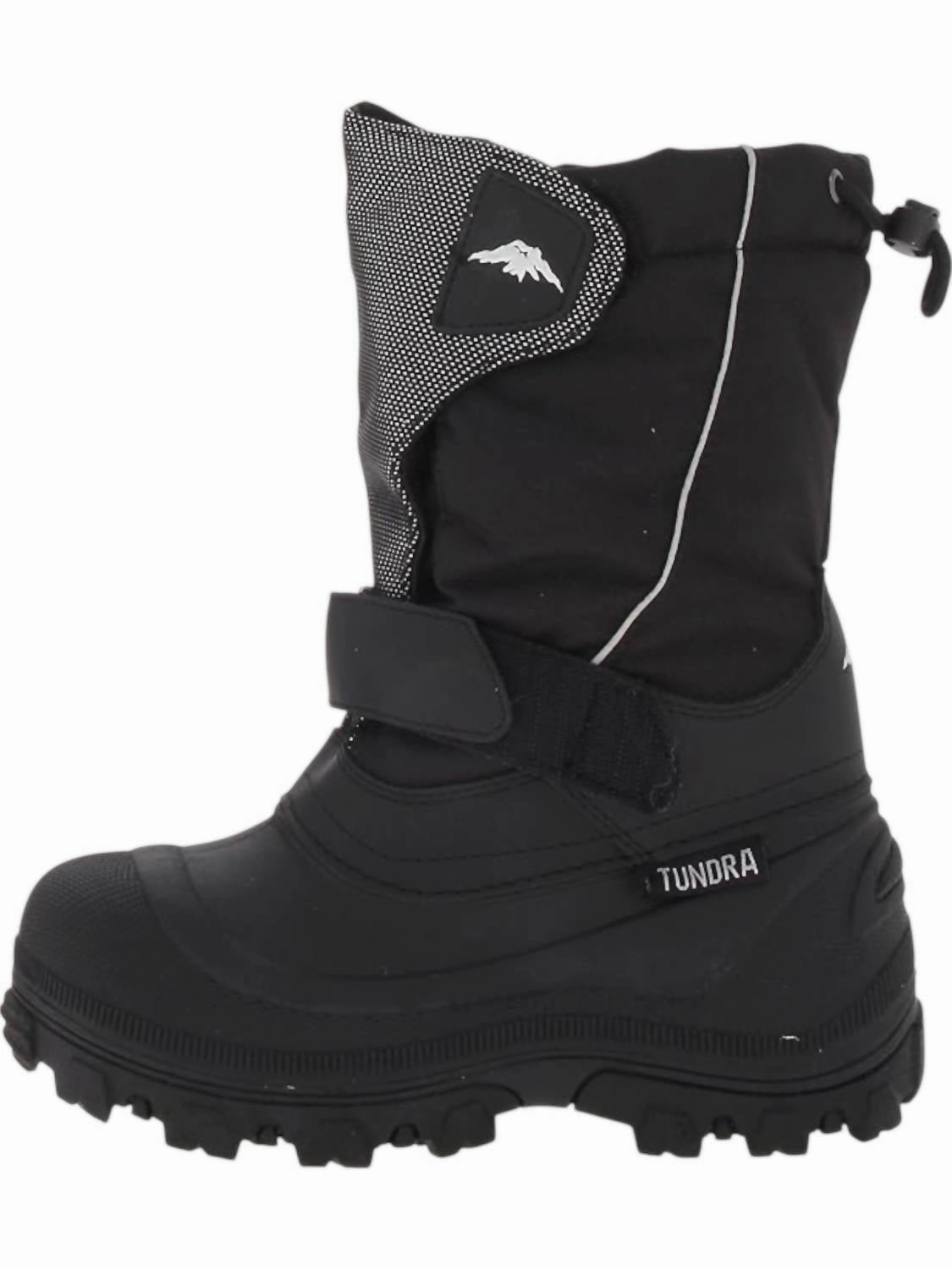 Kid's Quebec Boots In Black/silver