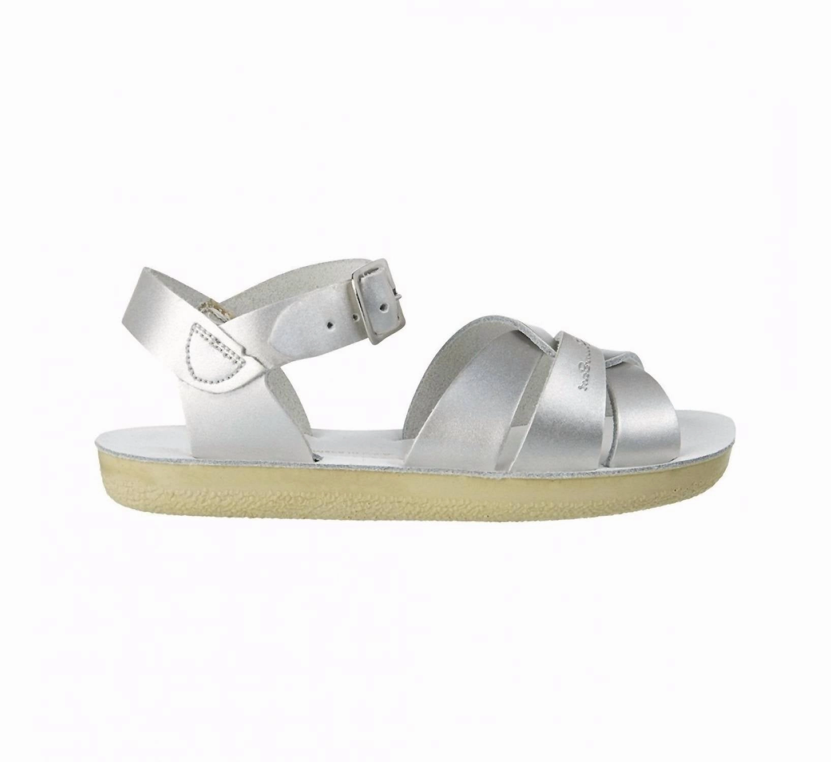 Kid's Swimmer Salt Water Sandals In Silver