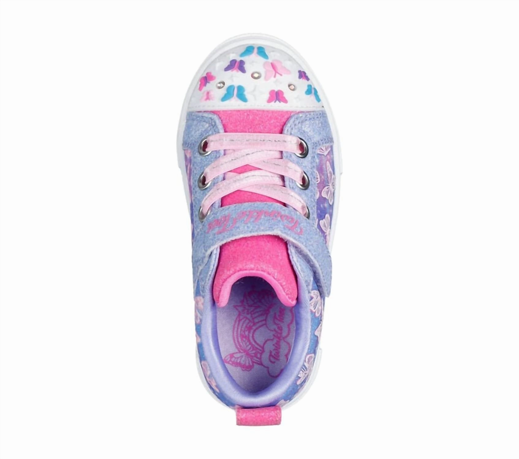 Kid's Twinkle Sparks Ombre Flutter Sneaker In Lavander Multi