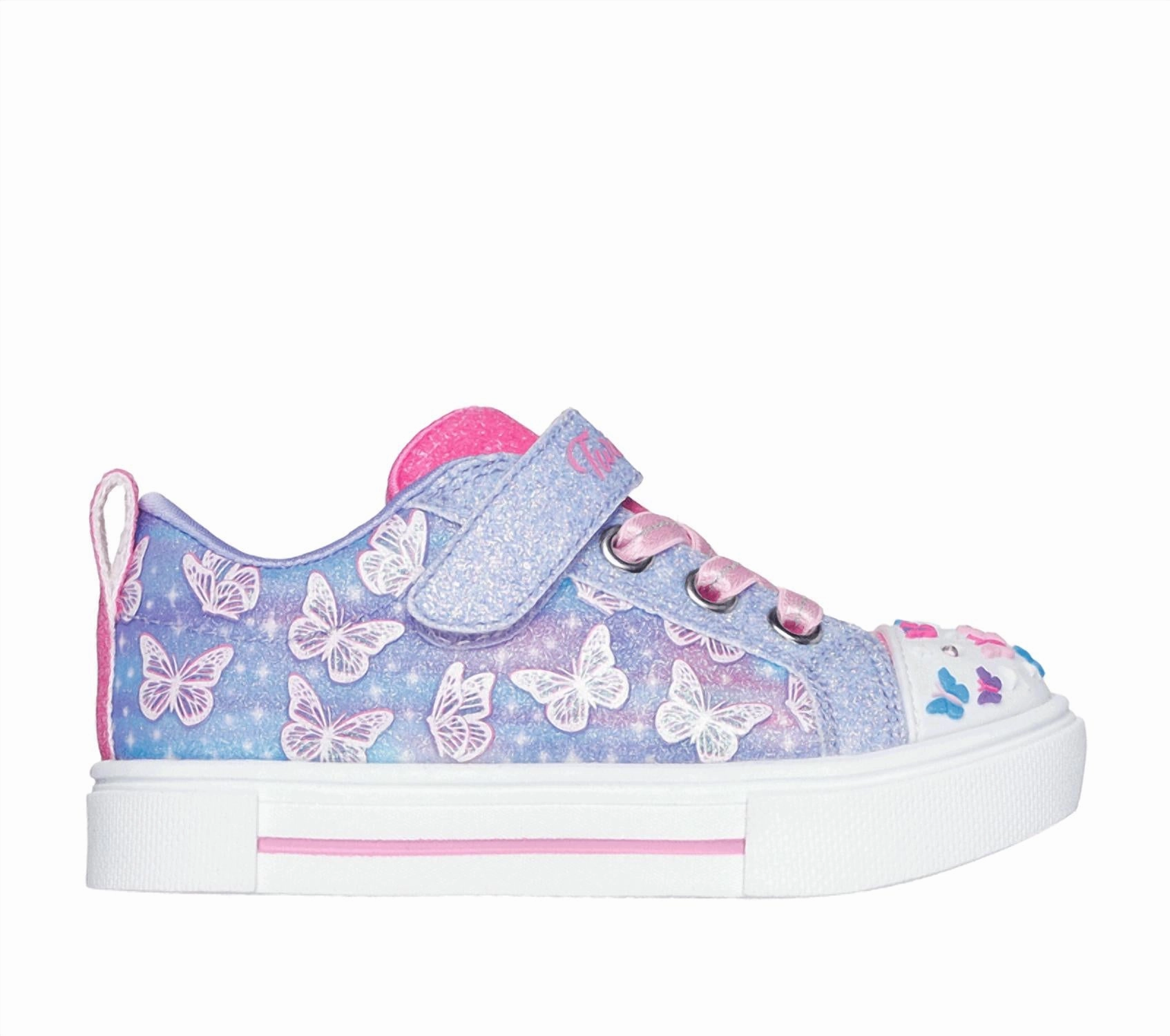 Kid's Twinkle Sparks Ombre Flutter Sneaker In Lavander Multi