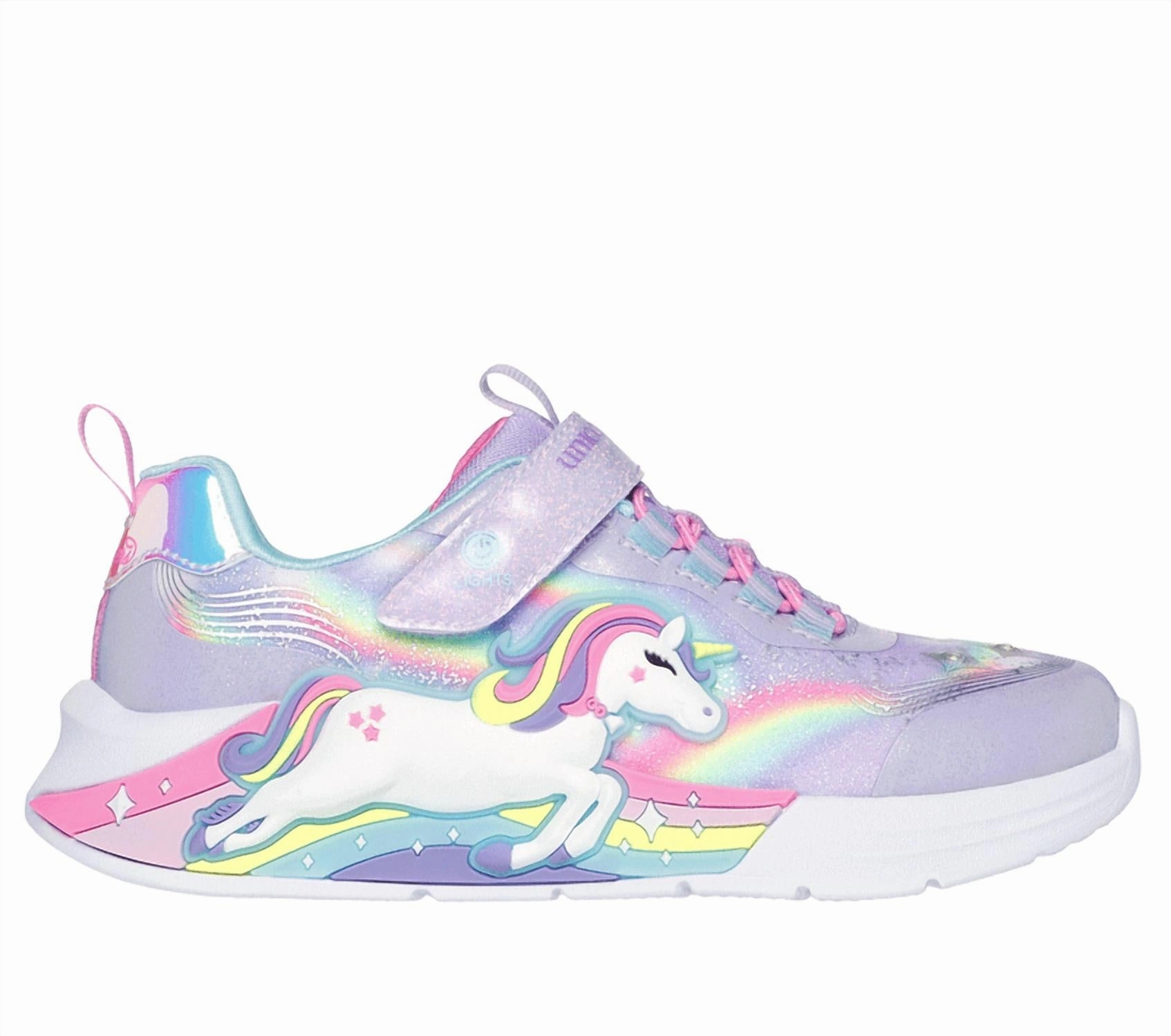 Kid's Unicorn Chaser Sneaker In Lavender/mulit Girls Athletic Shoes on sale