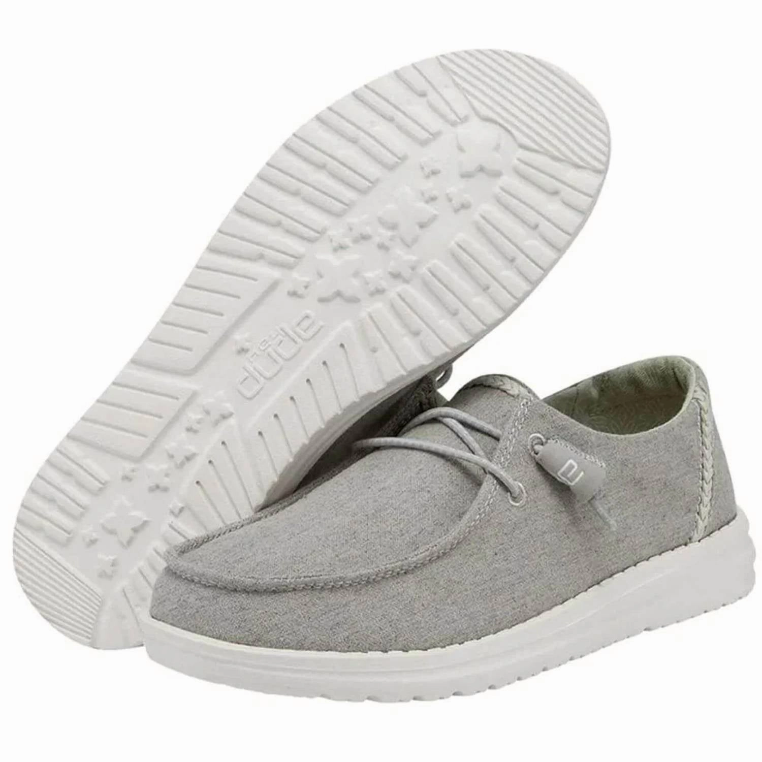 Kid's Wendy Chambray Shoes In Braided Grey