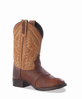 Kids Round Toe Cowboy Boots - Medium Width In Brown Boys Boots online deals