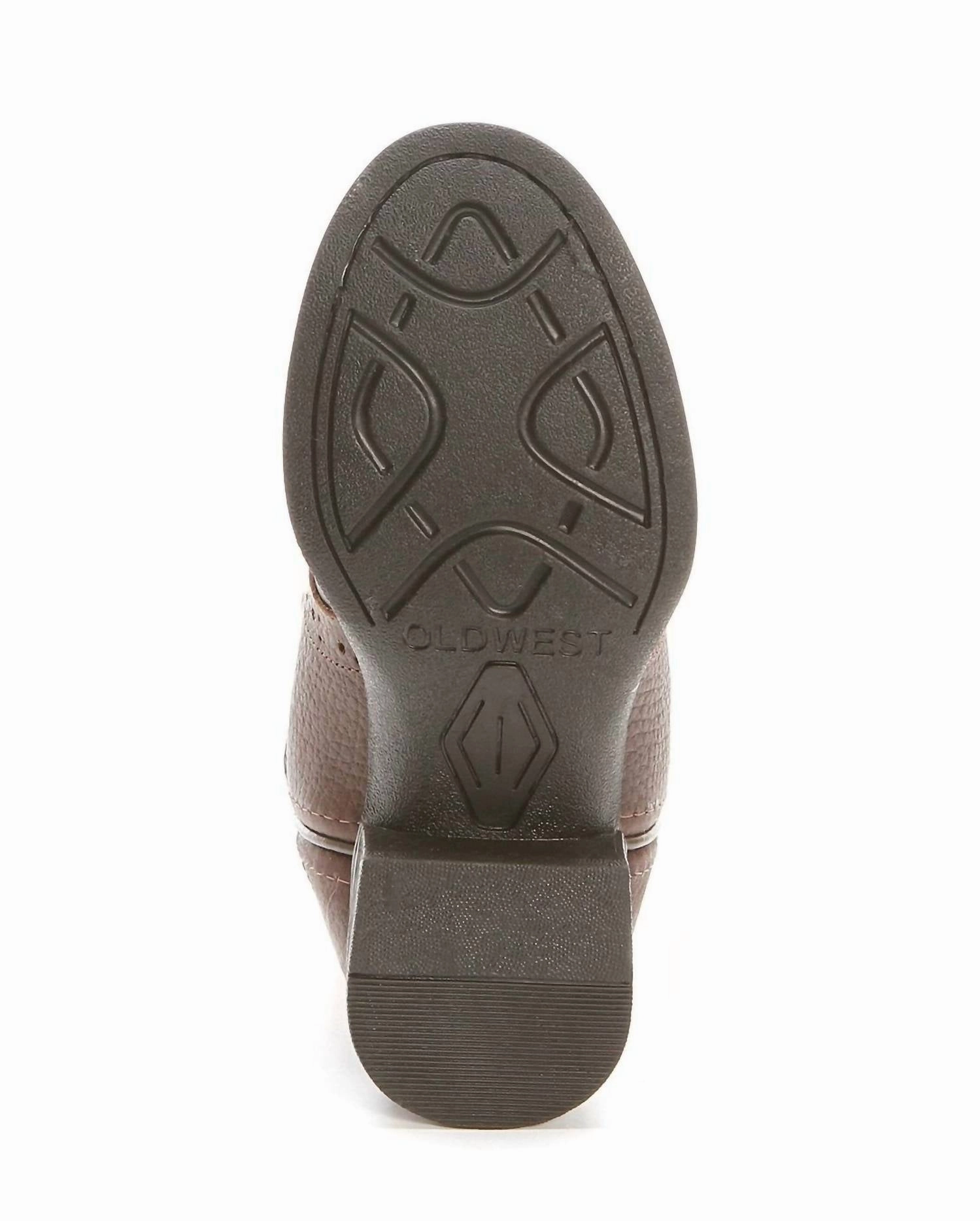 Kids Round Toe Cowboy Boots - Medium Width In Brown