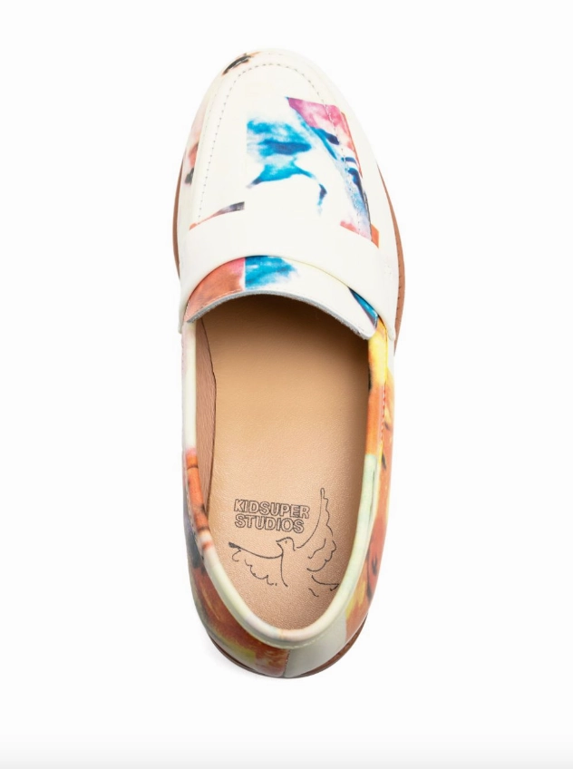 KidSuper Collage faces printed loafer