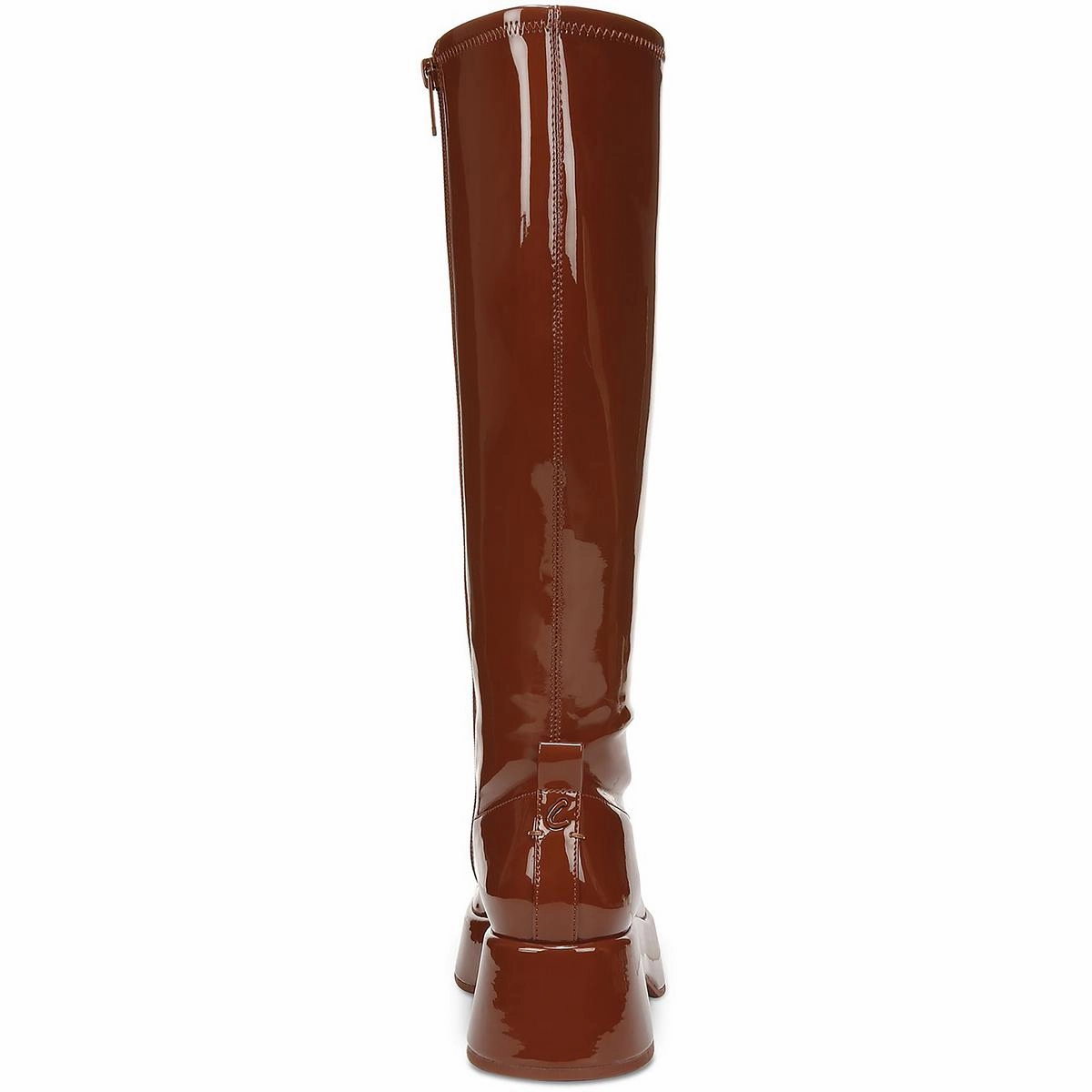 Kimberly Womens Patent Platform Knee-High Boots