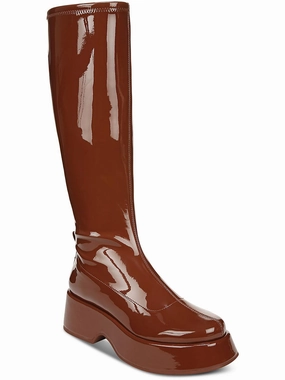 Kimberly Womens Patent Platform Knee-High Boots Womens Boots clearance offers
