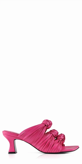 Knotted Fringe Sandals In Fuchsia Womens Beach Sandals special deal