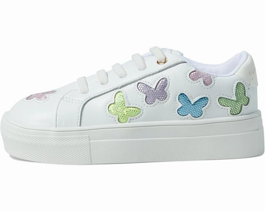 Kurt Geiger London Sneakers Girls 12 White Laney Butterfly Platform Shoes KHD021