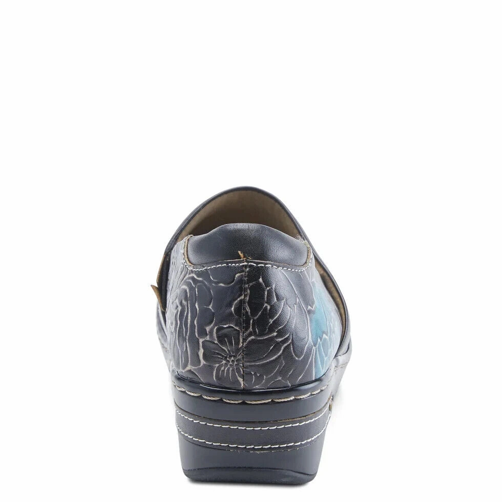 L'artiste By Spring Step Elkayjay Clogs Women's EURO 35 Black Multi Shoes KHD531