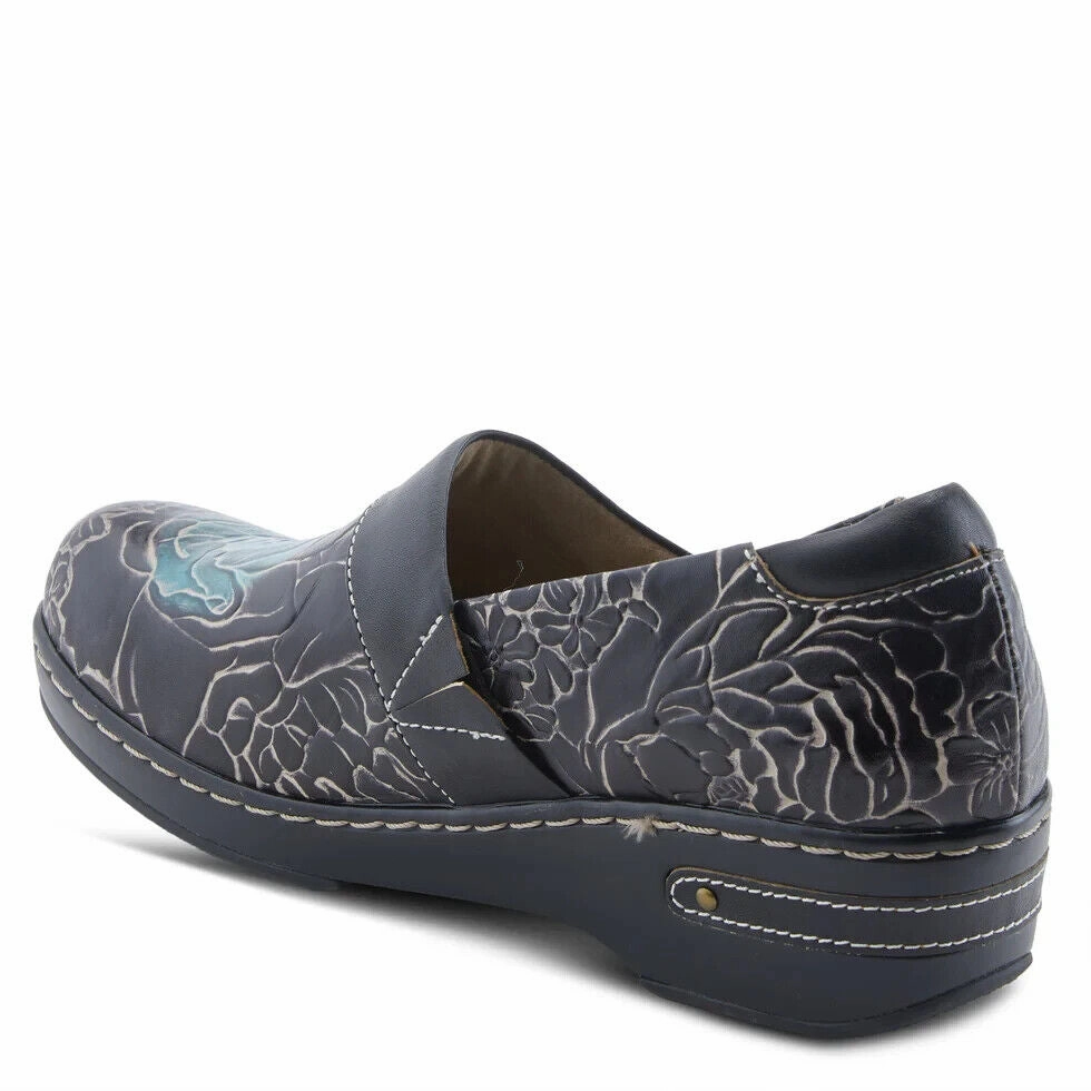 L'artiste By Spring Step Elkayjay Clogs Women's EURO 35 Black Multi Shoes KHD531