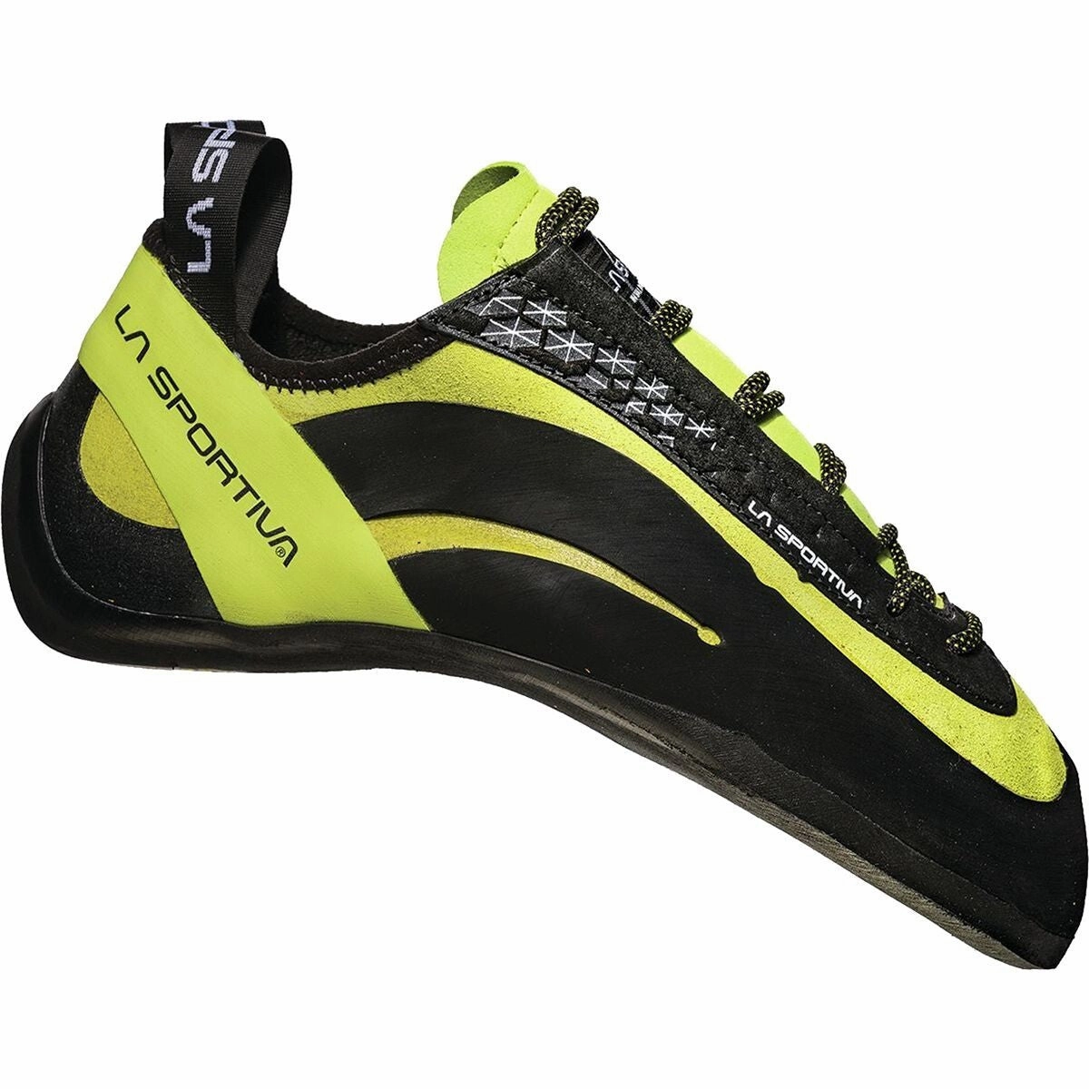 La Sportiva Miura Men's 7.5 Black Green Lace Up Athletic Climbing Shoes EEE4197