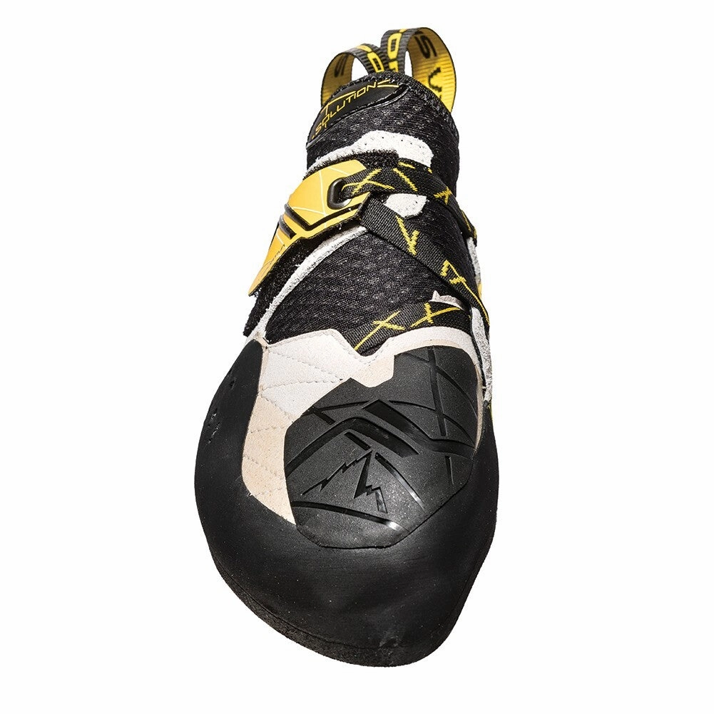 La Sportiva Solution ZFCS013 Men's Black White Leather Climbing Shoes DWA174 (Black,44.5)