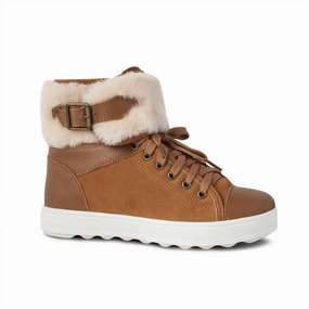 Ladies Champ Sheepskin Trimmed Boot In Brown Womens Winter & Rain Boots online