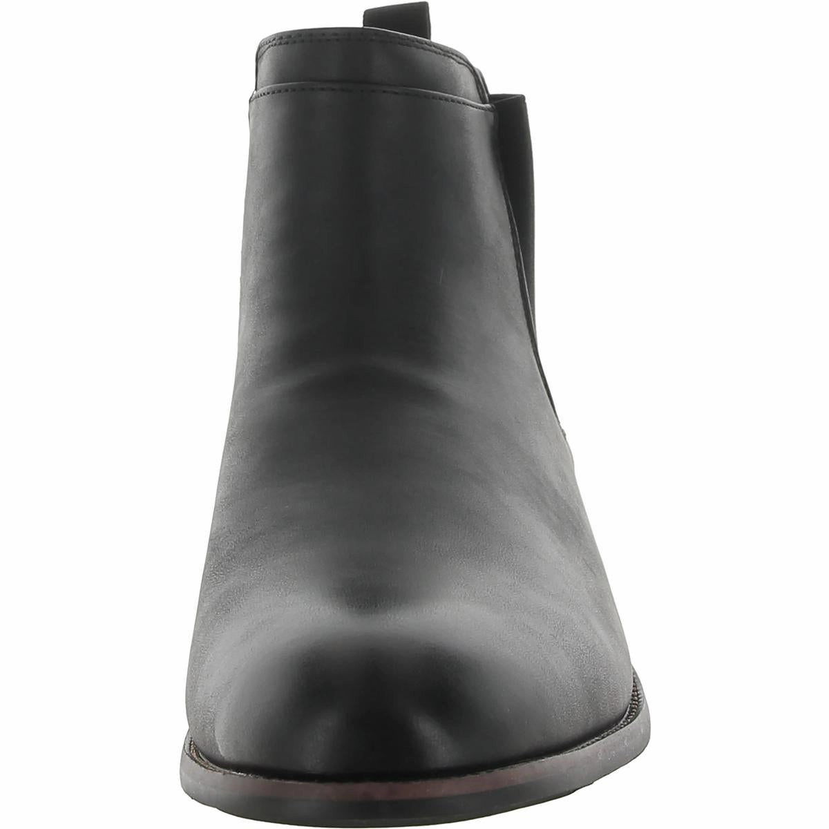 Landon  Mens Faux Leather Pull On Chelsea Boots