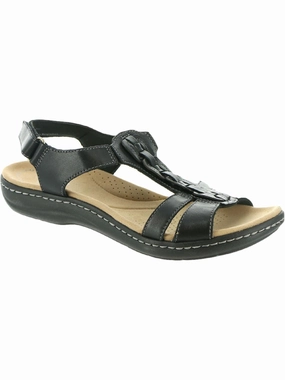 Laurieann Kay Womens Faux Leather Cut-Out Flat Sandals Trendy Womens Sandals online store