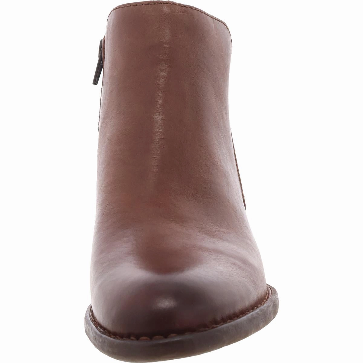 Lauryl Womens Zipper Leather Ankle Boots