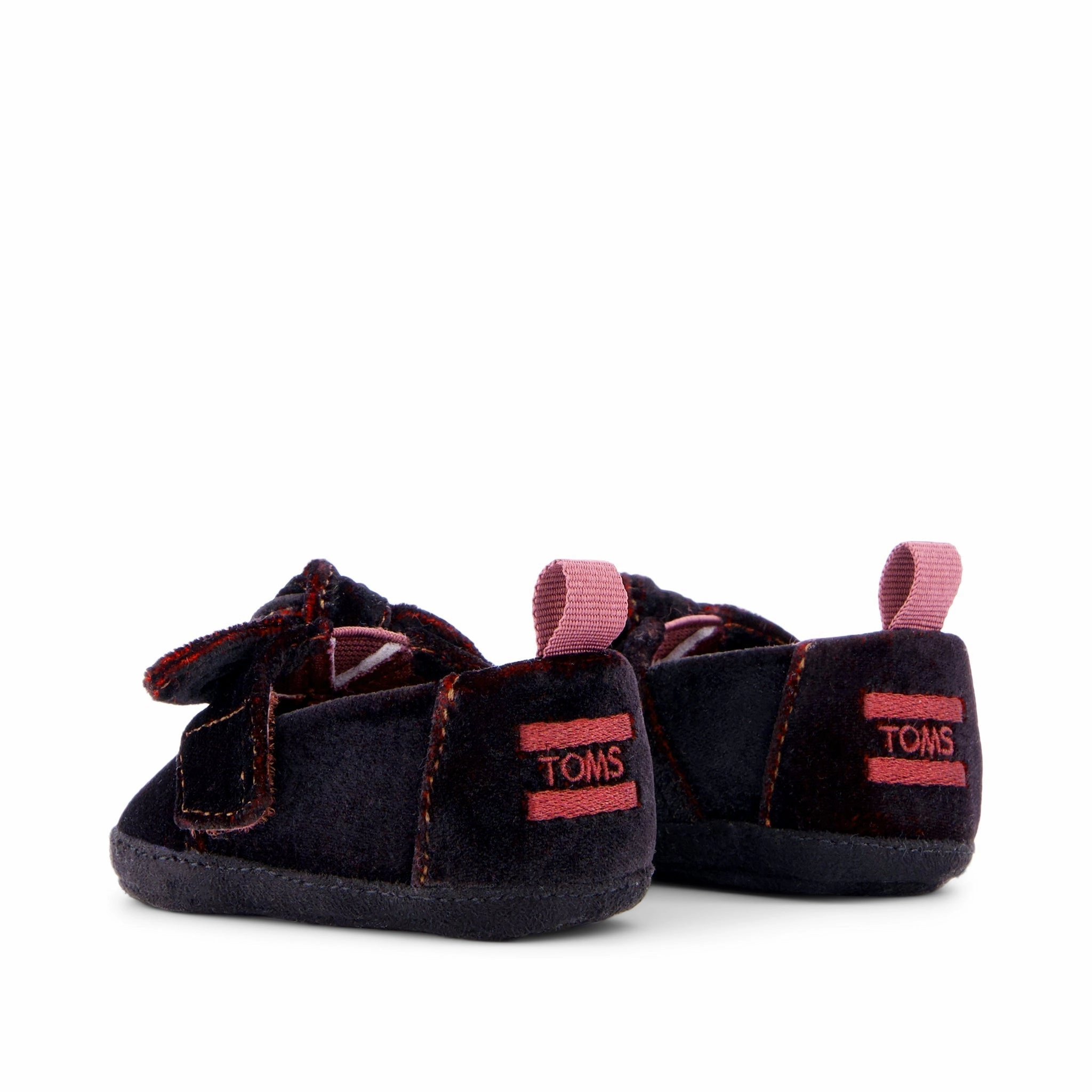 Layette Alpargata Burgundy Velvet Toddler Crib Shoe