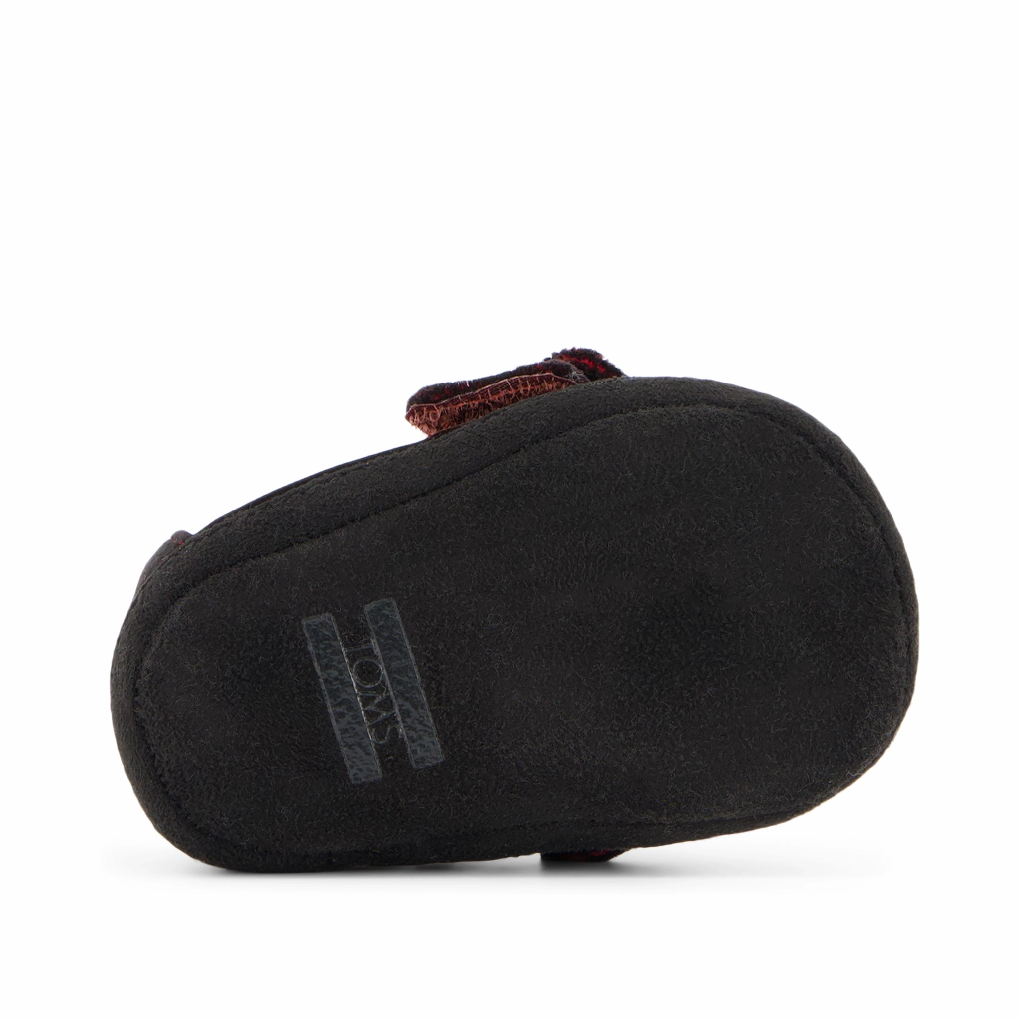 Layette Alpargata Burgundy Velvet Toddler Crib Shoe