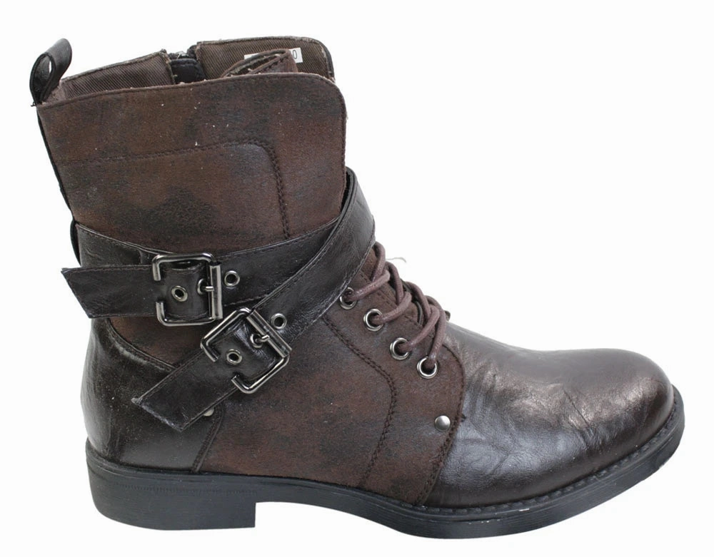 Leather Ankle Boots With Buckle Sale on Mens Chukka Footwear