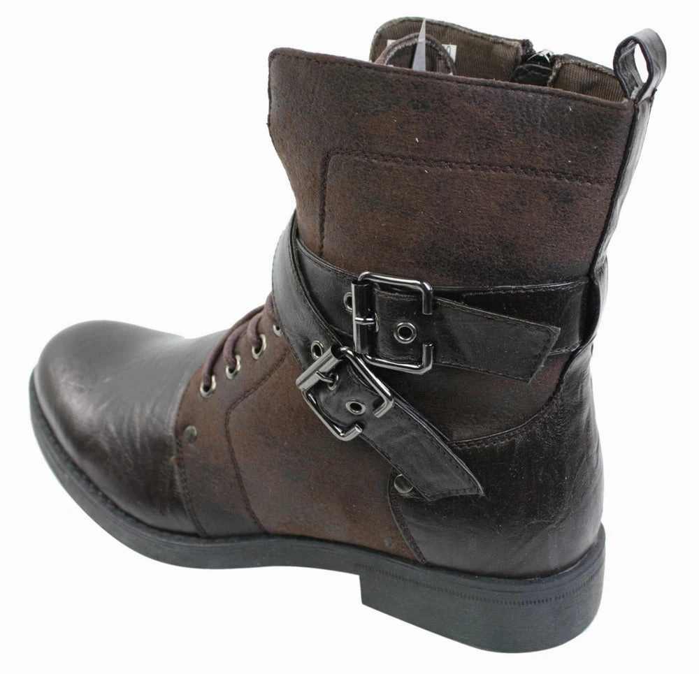 Leather Ankle Boots With Buckle