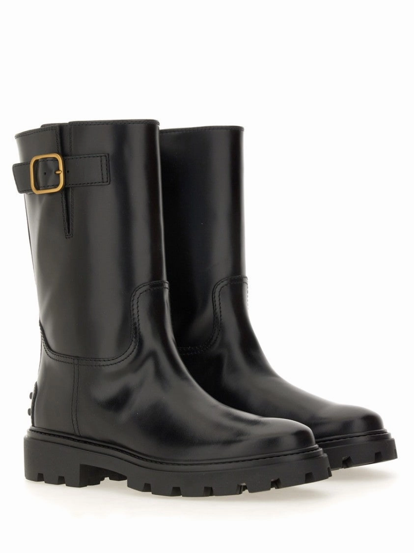 Leather Biker Boot