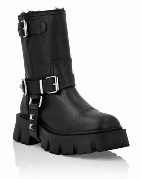 Leather Biker Boots Studs Womens Boots clearance offers