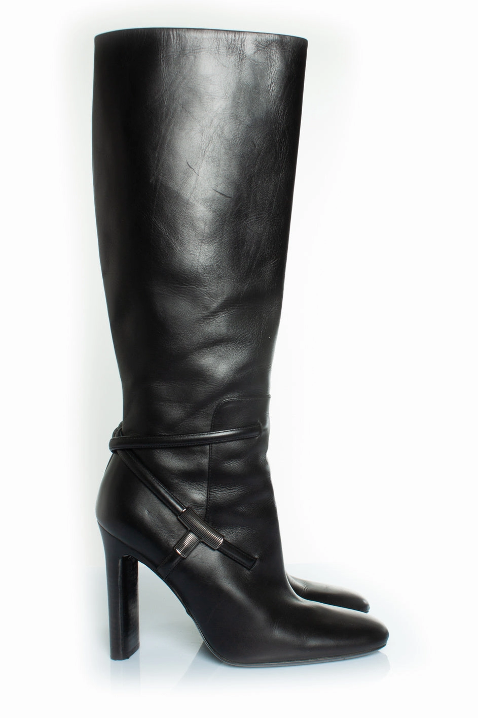 leather boots with T strap