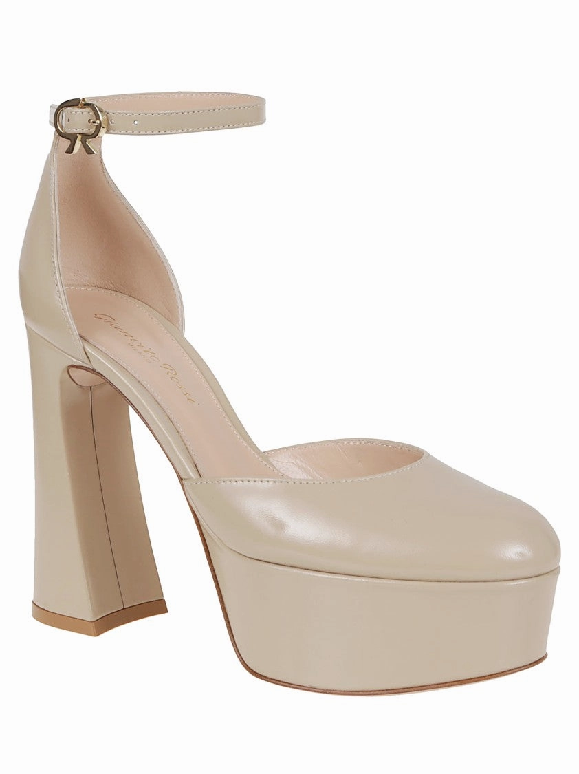 Leather Sandal With Iconic Ribbon Buckle