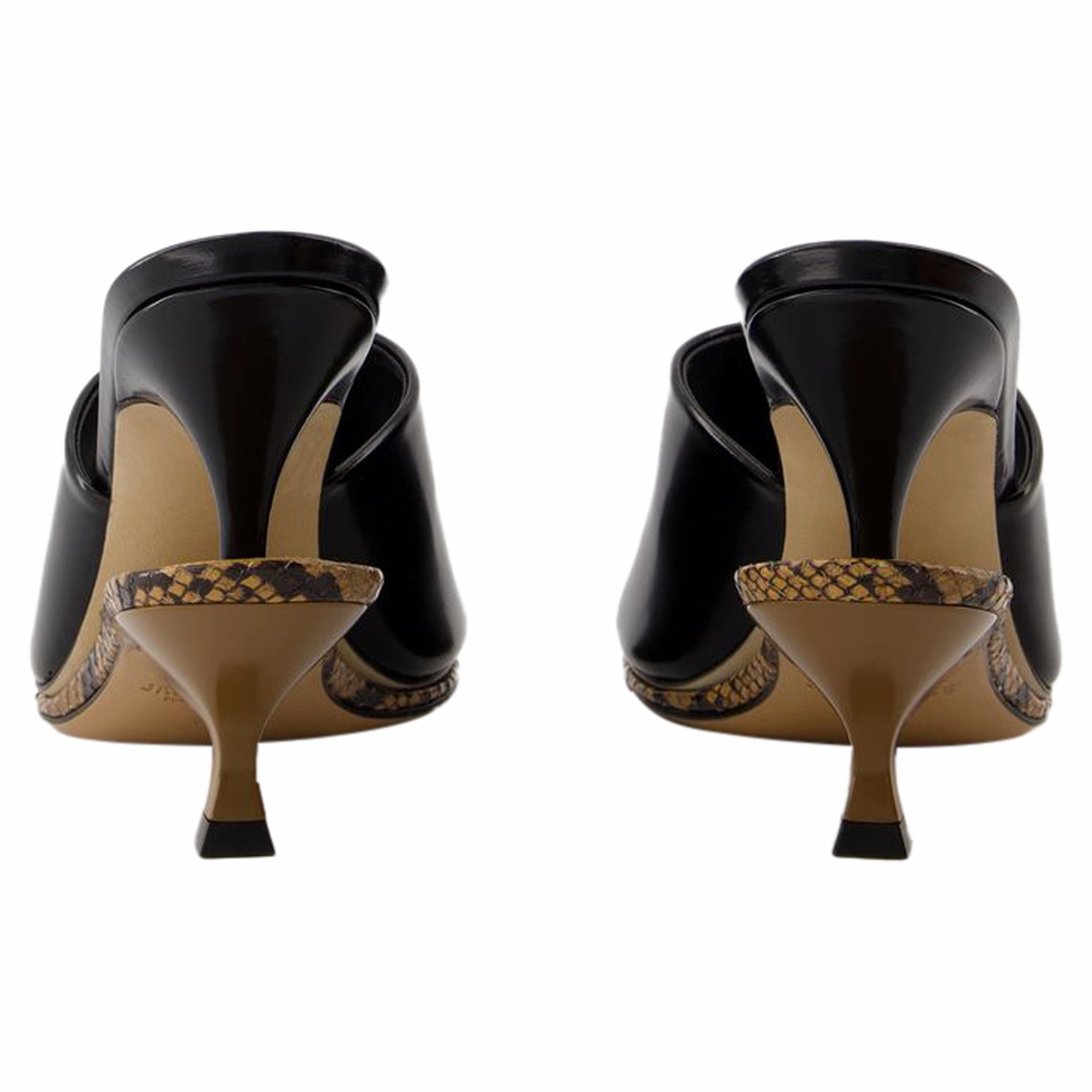 Les Doubles Mules Sandals - Jacquemus - Leather - Black