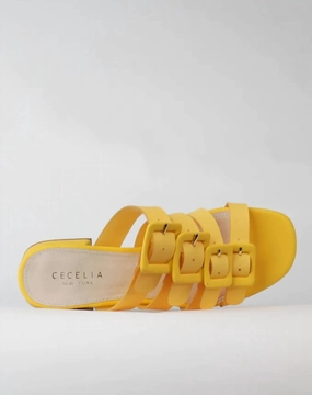 Lexington Slide Sandal In Yellow Buy now Womens Sandals cheap