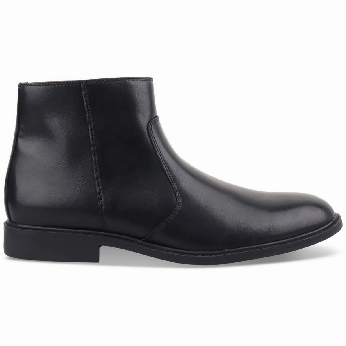 LIAM Mens Faux Leather Side Zipper Chelsea Boots