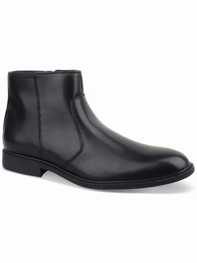 LIAM Mens Faux Leather Side Zipper Chelsea Boots Mens Chukka Boots outlet deals