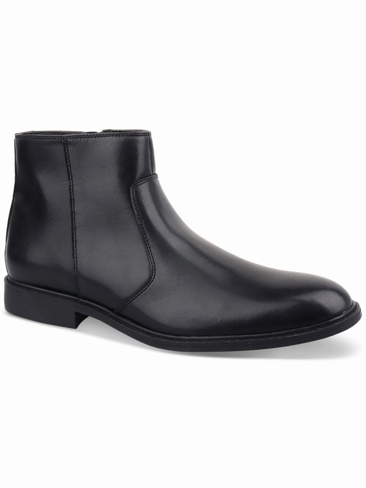 LIAM Mens Faux Leather Side Zipper Chelsea Boots Mens Chukka Boots outlet deals
