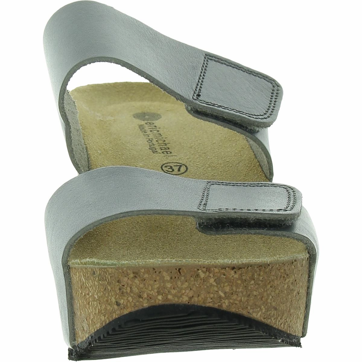 Lily Womens Leather Slide Platform Sandals